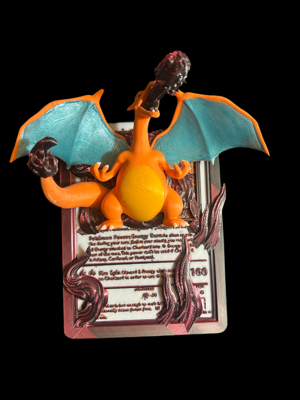 3D Charizard  Fan Art Trading Card Wall Hanging