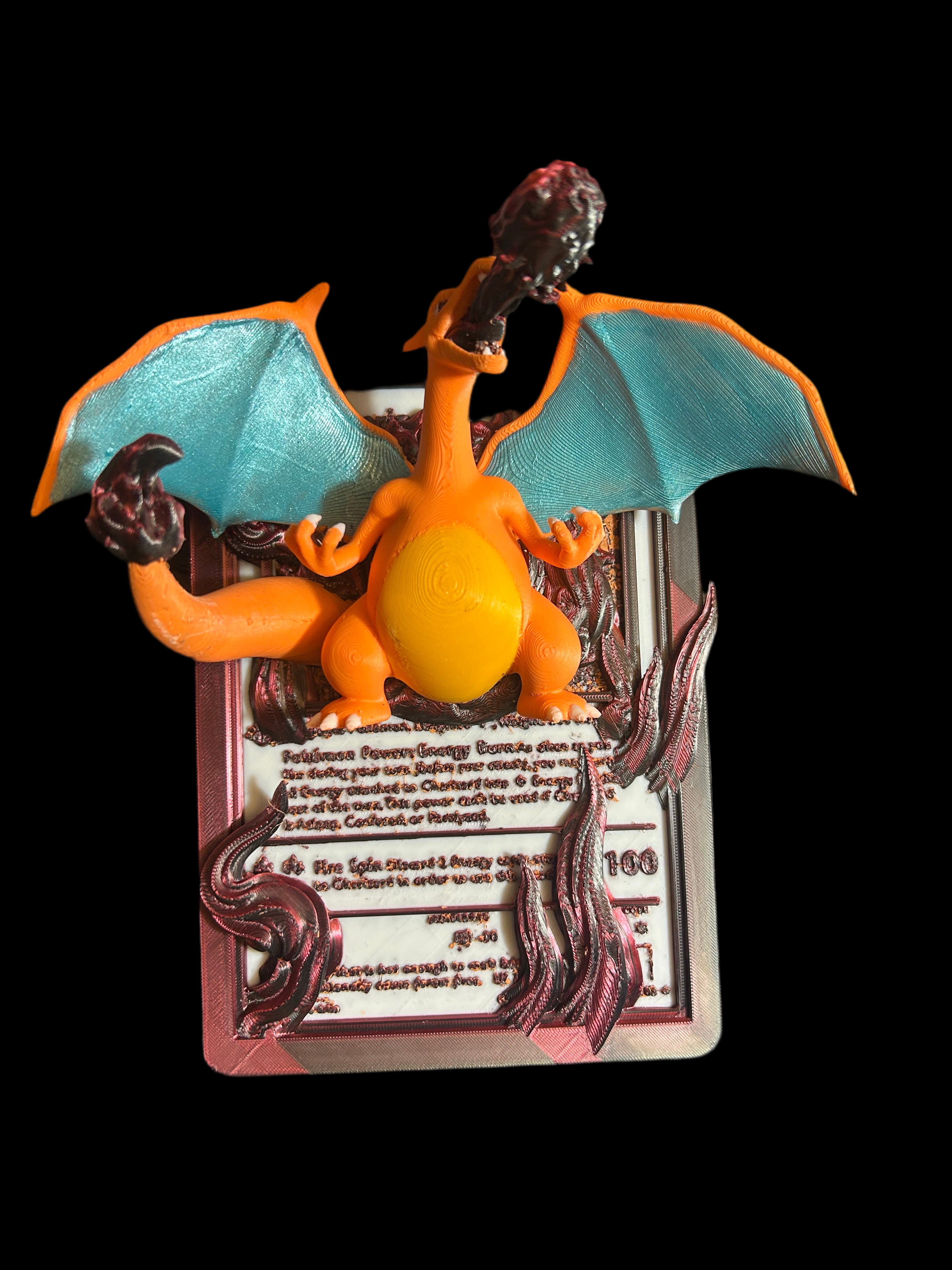 3D Charizard  Fan Art Trading Card Wall Hanging