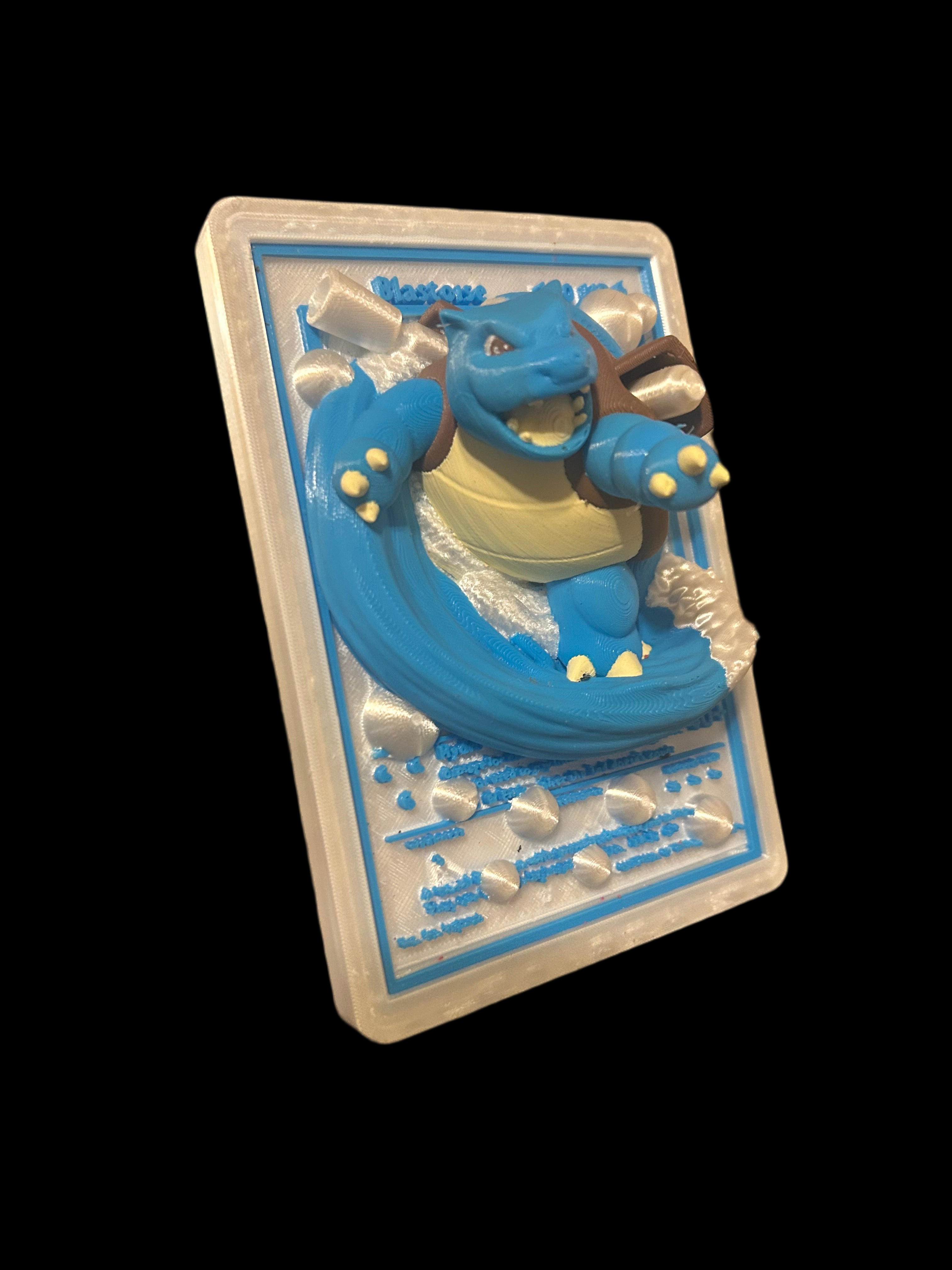 3D Blastoise Fan Art Trading Card Wall Hanging