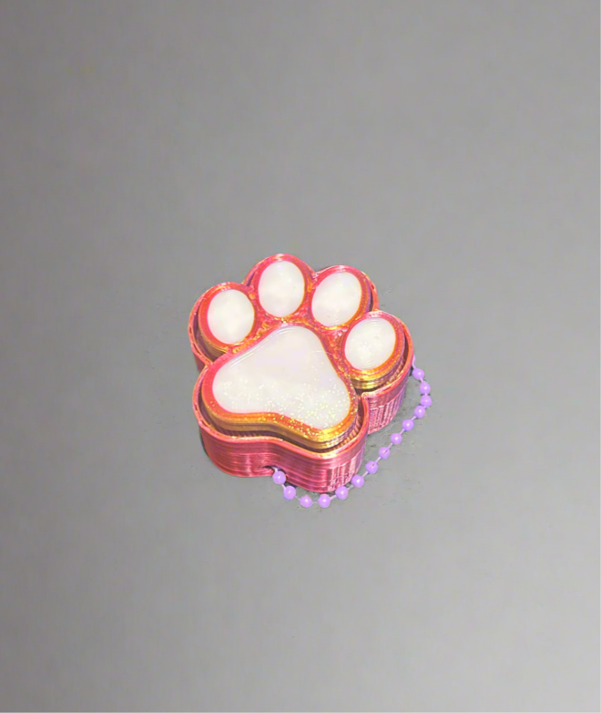 Paw Print Fidget Keychain