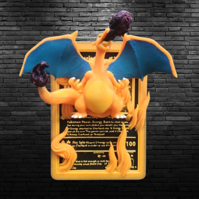 3D Charizard  Fan Art Trading Card Wall Hanging
