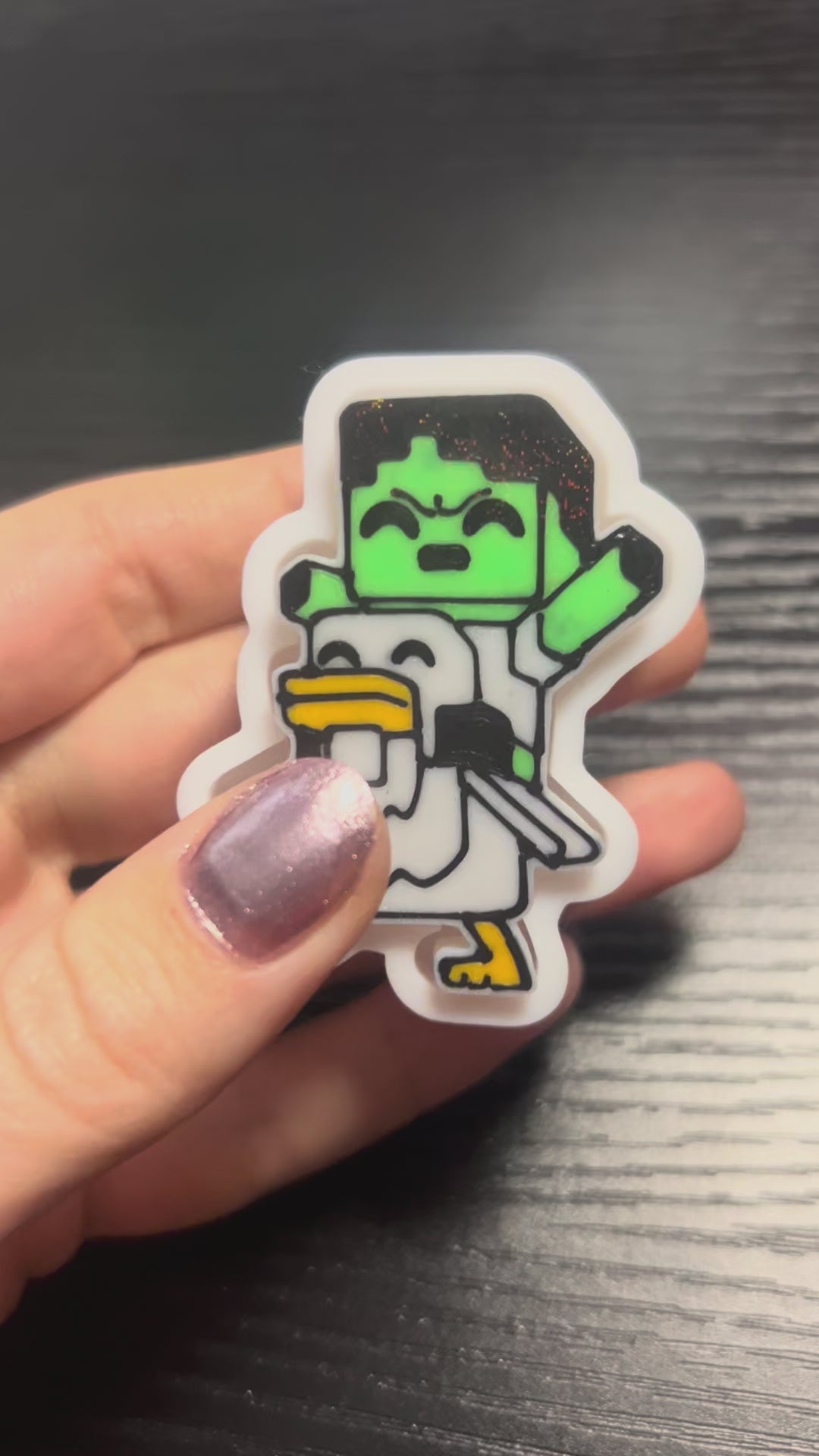 Minecraft Chicken Jockey Keychain