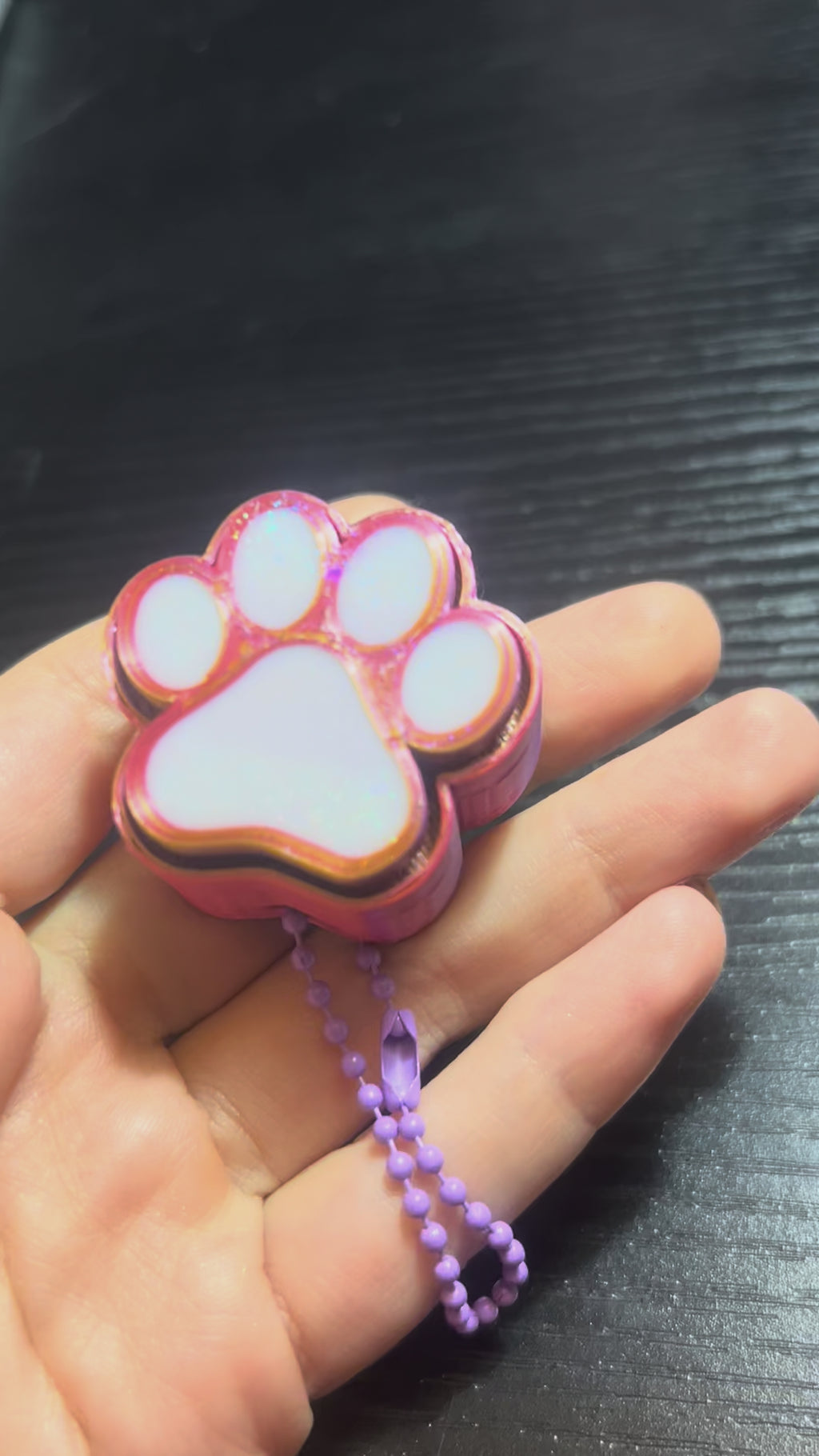 Paw Print Fidget Keychain